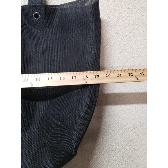 Walker Bag Womens Black Canvas Quilted Base Top Handle Strap Zipper Tote - Picture 4 of 4